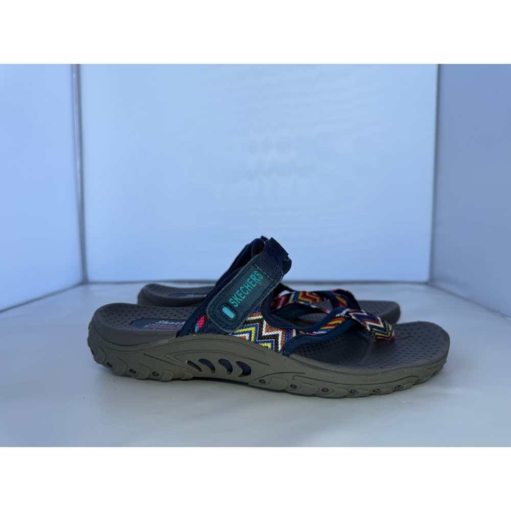 Skechers Outdoor Lifestyle Navy Multi Chevron Strappy Sandals Womens 8
